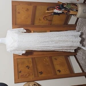 Vintage White Lace Cottagecore Dress
